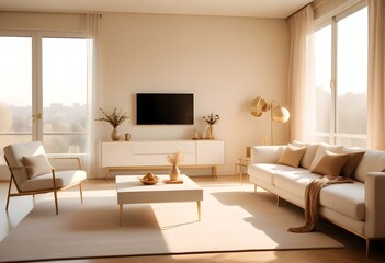 Fototapeta premium Photo interior modern design room 3d illustration