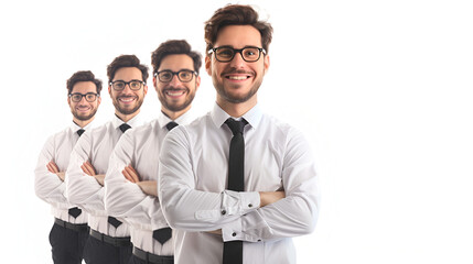 Obraz premium Happy HR Manager Cloning to Serve More Employees