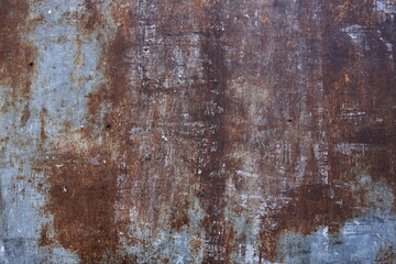 Métal peint et rouillé