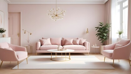 Fototapeta premium Photo interior modern design room 3d illustration