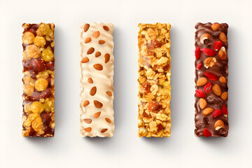 granola nutritious bars, top view