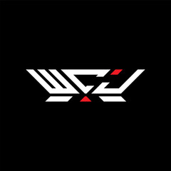 WCJ letter logo vector design, WCJ simple and modern logo. WCJ luxurious alphabet design