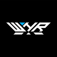 WHR letter logo vector design, WHR simple and modern logo. WHR luxurious alphabet design