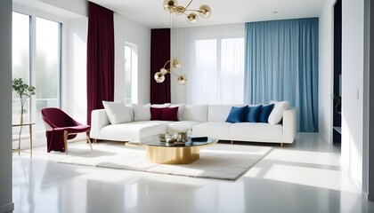 Fototapeta premium Photo interior modern design room 3d illustration