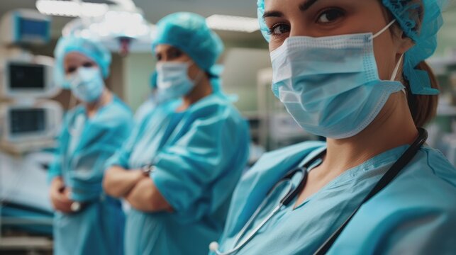 World Patient Safety Day, International Surgeon's Day. The doctors are in the operating room. a doctor in a surgical gown. saves the patient. the work of surgeons. doctors at work