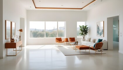 Fototapeta premium Photo interior modern design room 3d illustration