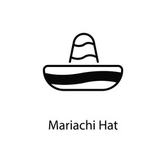 Mariachi Hat vector icon