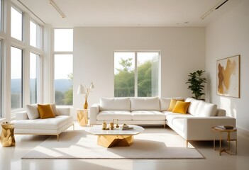 Fototapeta premium Photo interior modern design room 3d illustration