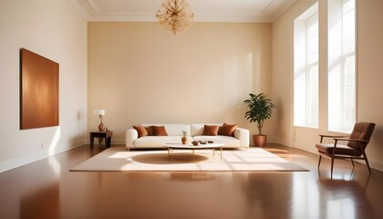 Fototapeta premium Photo interior modern design room 3d illustration