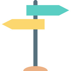 Signpost Icon Flat Icon