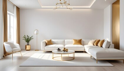 Photo interior modern design room 3d illustration