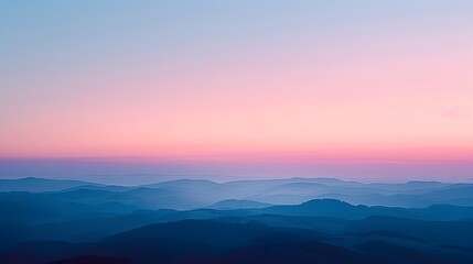 Obraz premium Ethereal Sunset to Twilight Landscape with Smooth Color Gradients and Diffused Light
