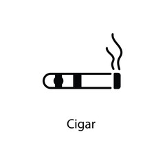 Cigar vector icon 
