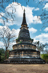 Wat Umong Suan Puthatham Buddhist temple in the historic centre of Chiang Mai. Ancient Buddhist temple pagoda popular tourist attraction in Chiang Mai,Thailand