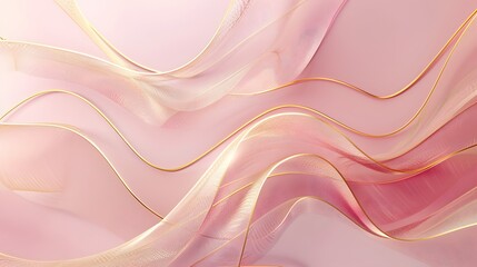 Obraz premium Abstract dusty blush liquid watercolor background with golden cracks. Pastel pink marble alcohol ink drawing effect. Vector illustration design template for wedding invitation