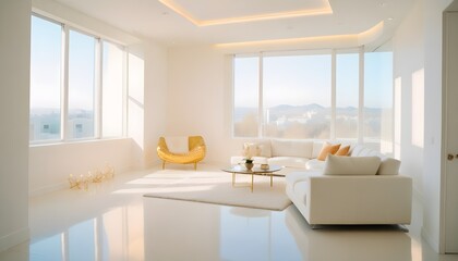 Fototapeta premium Photo interior modern design room 3d illustration