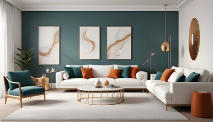 Photo interior modern design room 3d illustration