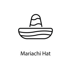 Mariachi Hat vector icon