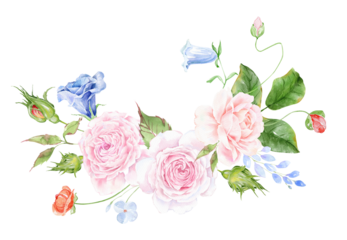 Colorful watercolor summer flowers bouquet, hand drawn botanical illustration,  bright watercolor flowers blooms, artistic, painting, Wedding stationary, greetings, wallpapers, fashion