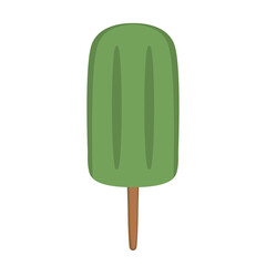 Doodle ice cream green tea matcha lemon pistachios stick cute summer illustration food enjoy that can be used for social media, sticker, wallpaper, e.t.c with green colors
