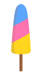 Doodle ice cream tropical fruits blueberry pink lemon pineapple stick cute summer illustration food enjoy that can be used for social media, sticker, wallpaper, e.t.c with blue pink yellow colors