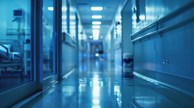 World Patient Safety Day, International Surgeon's Day. An empty hospital corridor - Powered by Adobe