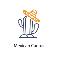 Mexican Cactus vector icon