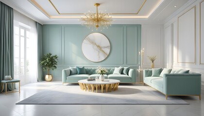 Photo interior modern design room 3d illustration