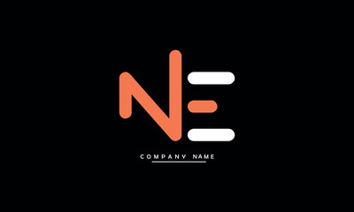 NE, EN, N, E Abstract Letters Logo Monogram