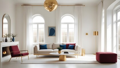 Photo interior modern design room 3d illustration