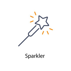 Sparkler vector icon 