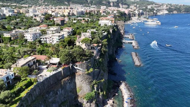 aerial view of Sant Agnello town. Holiday resort  Sorrento. Italy