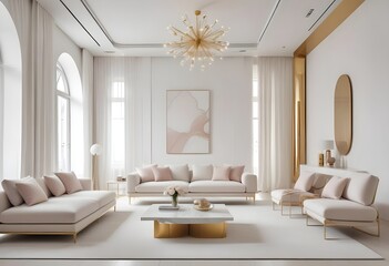 Photo interior modern design room 3d illustration