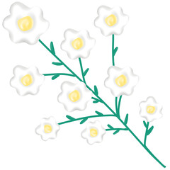 cute watercolor flower bouquet  created by hand drawn