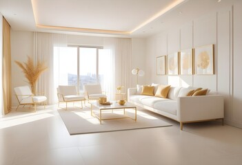 Fototapeta premium Photo interior modern design room 3d illustration