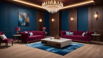 Photo interior modern design room 3d illustration