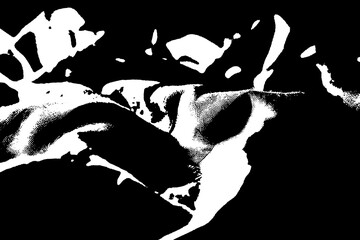 Abstract Black and White Linen Fabric Illuminated by Bright Light