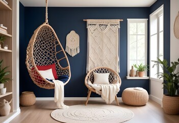 Photo interior modern design room 3d illustration