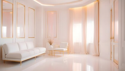 Photo interior modern design room 3d illustration