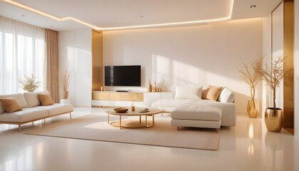 Fototapeta premium Photo interior modern design room 3d illustration