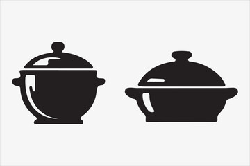 kitchenware silhouette vector illustration on a White Background