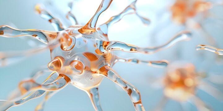 Neuron Nerve Cell The Building Block of the Nervous System. Concept Biology, Neurology, Neuroscience, Brain Health, Nervous System