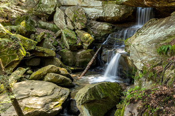 waterfall in the mountains