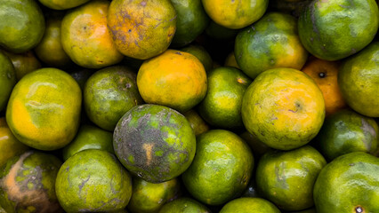 Oranges in the market for the background