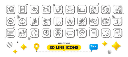 Conversation messages, Victory and Podcast line icons pack. 3d design elements. Environment day, People chatting, Tips web icon. Payment message, Lgbt, Chemistry experiment pictogram. Vector