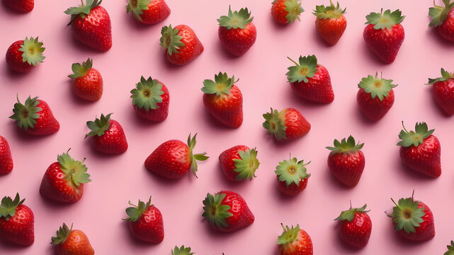 strawberries on a bright background