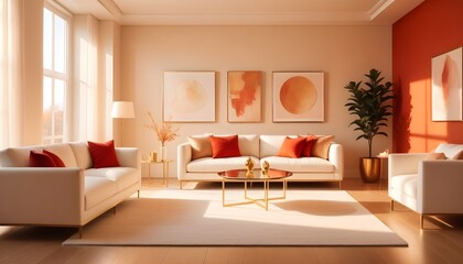 Fototapeta premium Photo interior modern design room 3d illustration