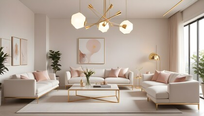 Fototapeta premium Photo interior modern design room 3d illustration