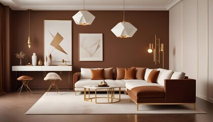 Photo interior modern design room 3d illustration