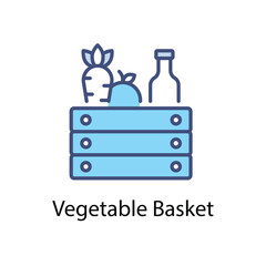Vegetable Basket vector icon